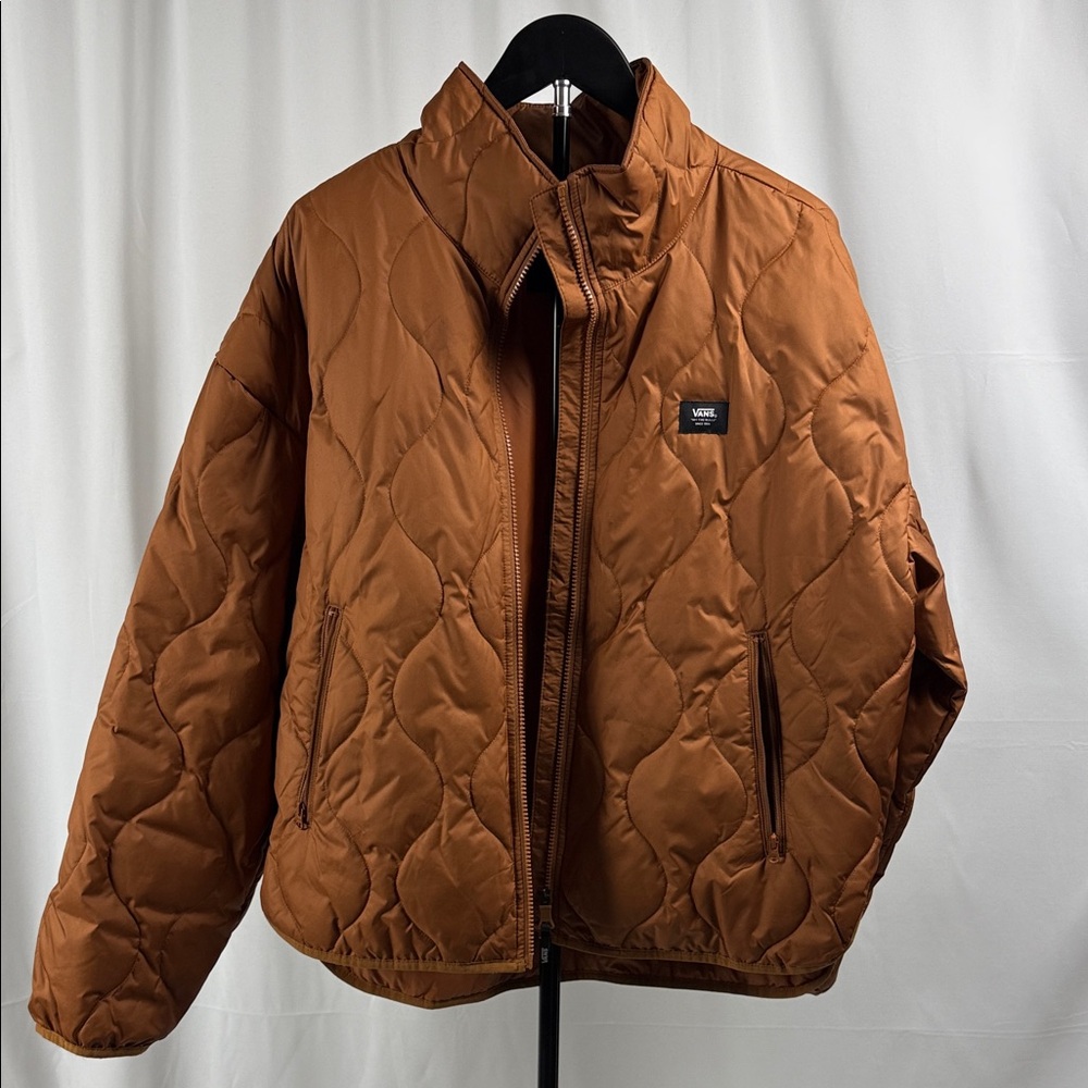 Vans Quilted Bomber Jacket in Brown